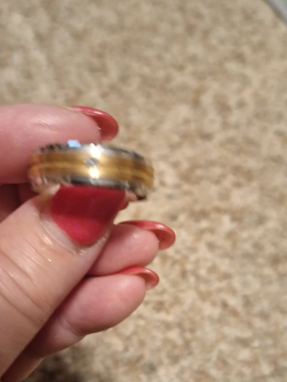Gold and Silver Tone Decorative Ring Accent - Home Party Supplies Size 13